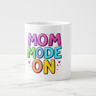 Caneca De Café Grande Mom Mode On Funny Colorful Mothers Day Coffee Mug 