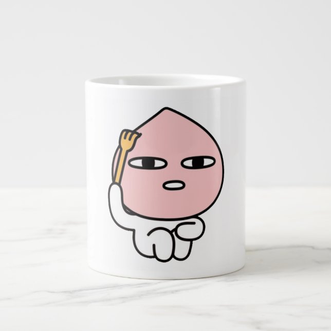 Caneca De Café Grande Momento de garfo (Frente)