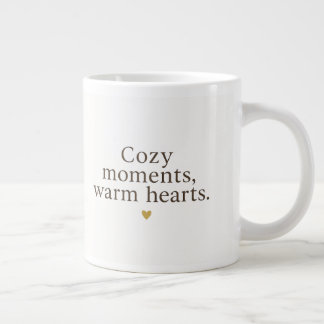 Caneca De Café Grande Momentos Aconchegantes, Corações Quentes | Natal M