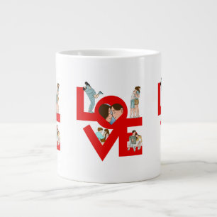 Caneca De Café Grande Momentos de Casal Romântico AMOR