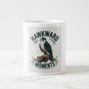 Caneca De Café Grande Momentos Desajeitados - Arte Engraçada de Falcão e