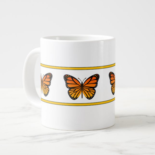 Caneca De Café Grande Monarca Amarela (Coleção Bridget) (Frente Esquerda)