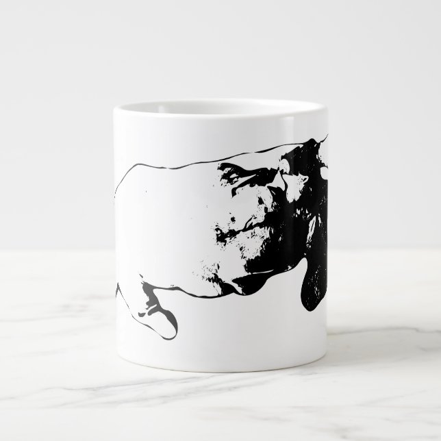 Caneca De Café Grande Monitoramento de Encaixe - Silencioso Incluso (Frente)