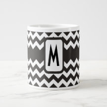 Monograma - Chevrons Pretos e Brancos