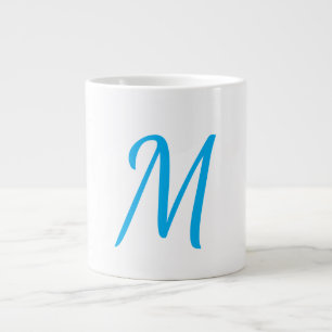 Caneca De Café Grande Monograma Clássico Elegante Minimalista Profission