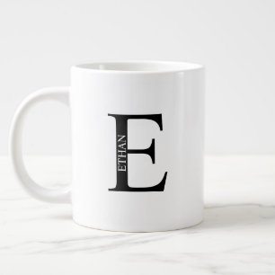 Caneca De Café Grande Monograma personalizado e Mug gigante de café