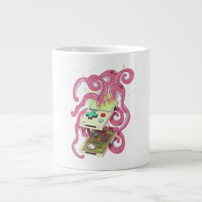 Caneca De Café Grande Monstro de Console de Jogos (Frente)