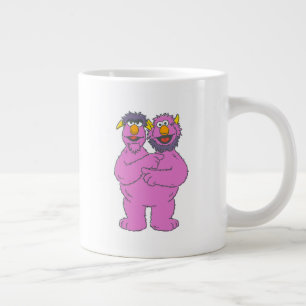 Caneca De Café Grande Monstro de Duas Cabeças da Rua Sésamo