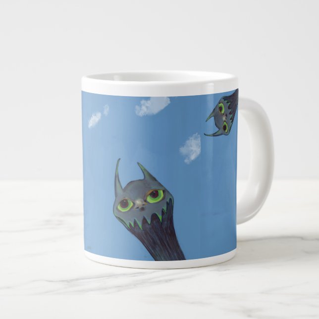 Caneca De Café Grande Monstros azuis (Frente Esquerda)