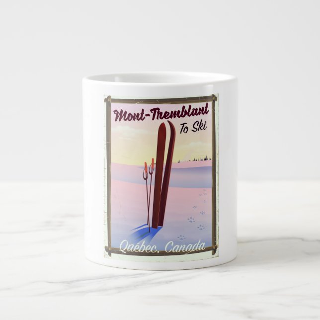 Caneca De Café Grande Mont-Tremblant Québec poster de Esqui. (Frente)