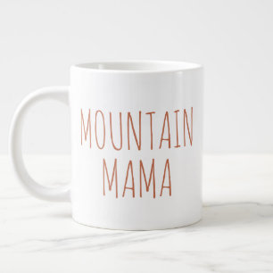 Caneca De Café Grande "Montanha Mama" Simples Farmhouse Moderna