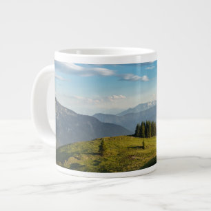 Caneca De Café Grande Montanhas Lago Spitzingsee, Alpes Suíços