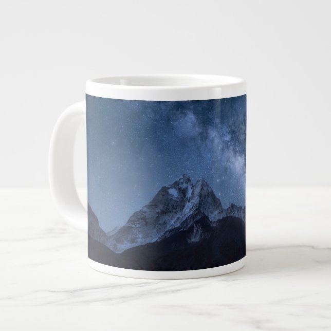 Caneca De Café Grande Montanhas | Thamserku Mountain, Nepal (Frente Esquerda)
