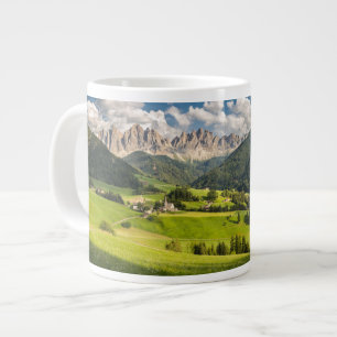 Caneca De Café Grande Montanhas Vale do Funes, Dolomites, Itália