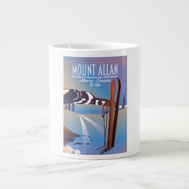 Caneca De Café Grande Monte Allan, Kananaskis, Alberta, Canadá (Frente)