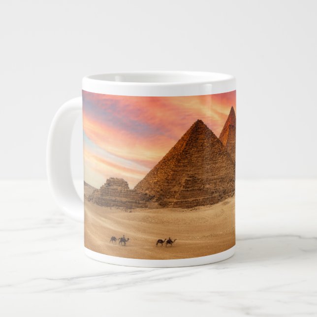 Caneca De Café Grande Monumentos | Pirâmides do Excelente (Frente Esquerda)