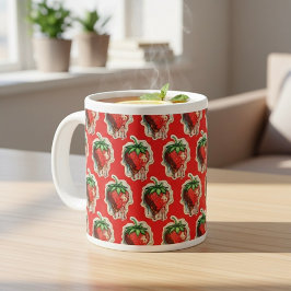 Caneca De Café Grande Morango Giant Coffee Mug