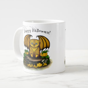 Caneca De Café Grande Morcego Fofo de Halloween