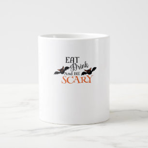 Caneca De Café Grande Morcegos de Halloween São Assustadores Meme Engraç