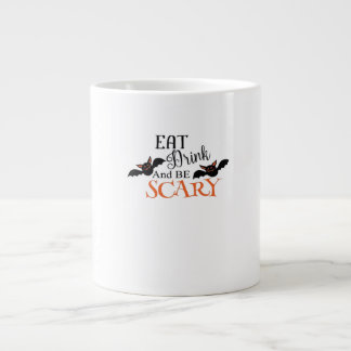 Caneca De Café Grande Morcegos de Halloween São Assustadores Meme Engraç