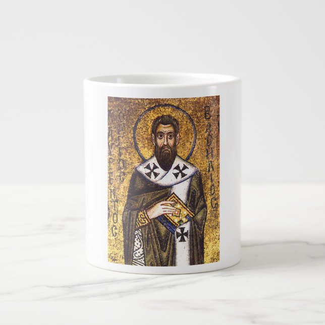 Caneca De Café Grande Mosaico de São Basílio Magno (Frente)