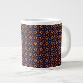 Caneca De Café Grande Mosaico do Eclipse Âmbar