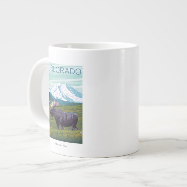 Caneca De Café Grande Mose com MountainColorado (Frente Esquerda)
