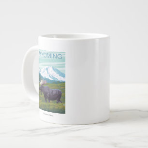 Caneca De Café Grande Mose com MountainWyoming