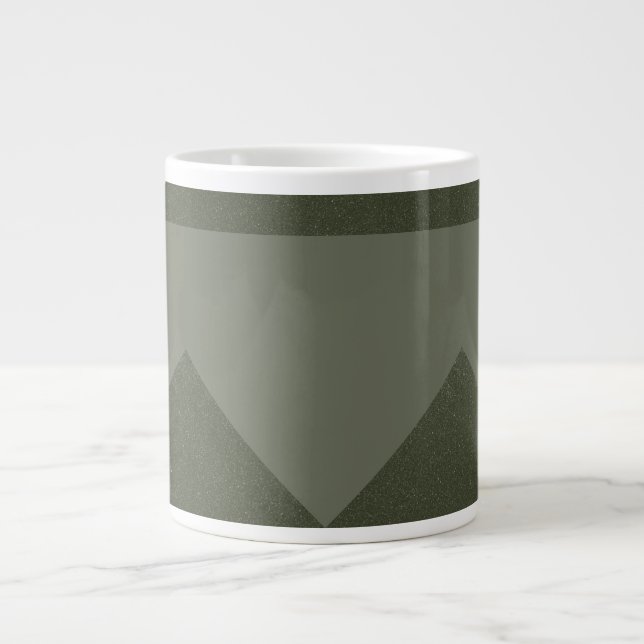Caneca De Café Grande Moss Green Arrow Pattern Mug (Frente)