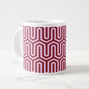 Caneca De Café Grande Motif deco egípcio - burgundy e rosa