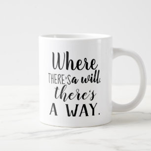 Caneca De Café Grande Motivação, citação inspiradora, dizendo tipografia