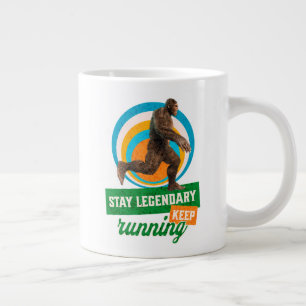 Caneca De Café Grande Motivação Divertida de Bigfoot Correndo