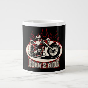 Caneca De Café Grande Moto de desenho animado