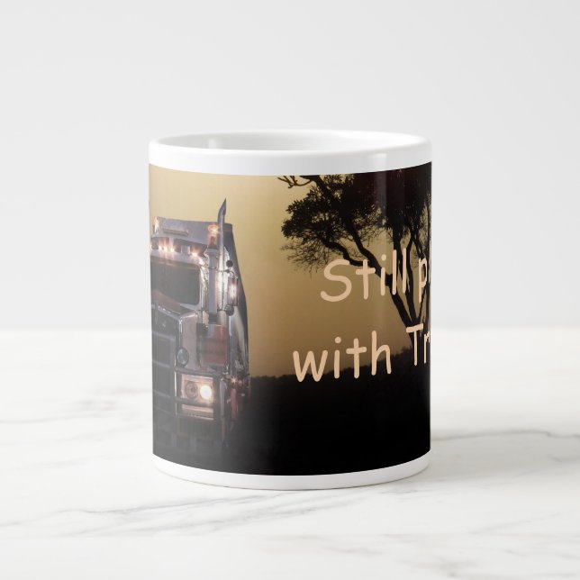 Caneca De Café Grande Motorista de caminhão (Frente)