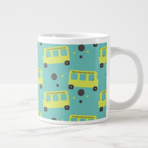 Caneca De Café Grande Motorista de Ônibus Escolar Confete Amarelo Profes