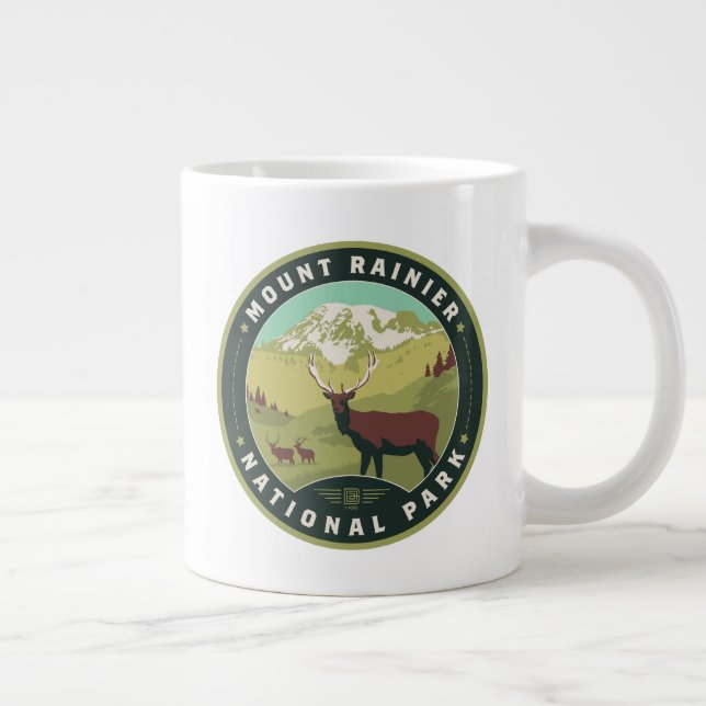 Caneca De Café Grande Mount Rainier National Park (Direita)