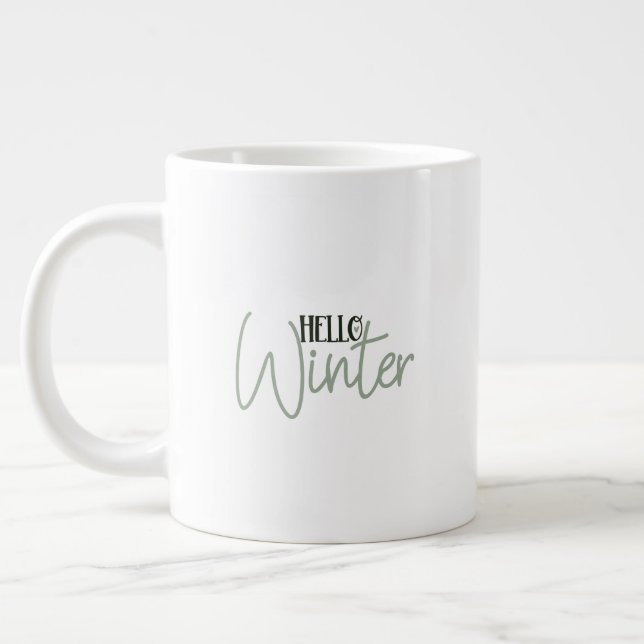 Caneca De Café Grande Mug (591 ml) - Hello Winter (Esquerda)