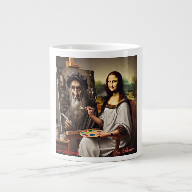 Caneca De Café Grande Mug apresentando Par Pavão Pico no Telhado (Frente)