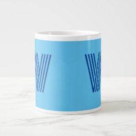 Caneca De Café Grande Mug Blue Jumbo Personalizado