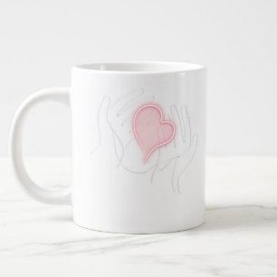 Caneca De Café Grande Mug, Bone China, WWC Regions + Heart