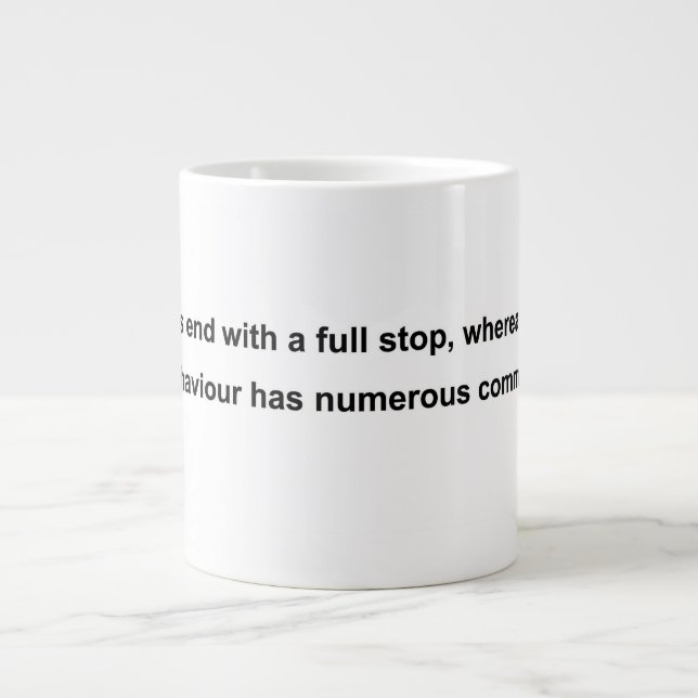 CANECA DE CAFÉ GRANDE MUG COM DIZER (Frente)