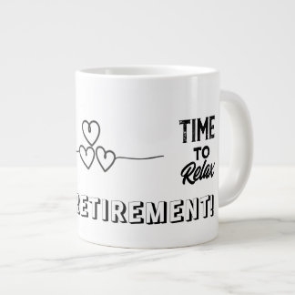Caneca De Café Grande Mug de aposentadoria, hora de relaxar o presente
