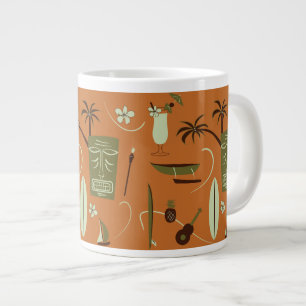 Caneca De Café Grande Mug De Café Do Retro Havaiano - Vintage Hawaii Cu