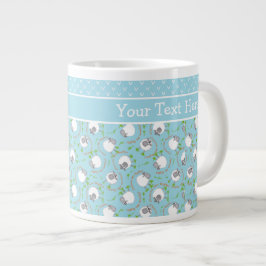 Caneca De Café Grande Mug De Café Jumbo Personalizado: Padrões de ovelha