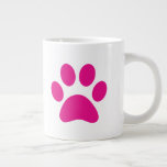 Caneca De Café Grande Mug de café para impressão<br><div class="desc">Pata,  impressão,  cão,  gato,  animal de estimação,  cachorrinho,  gatinho,  simpatia,  guardar,  lembrar</div>