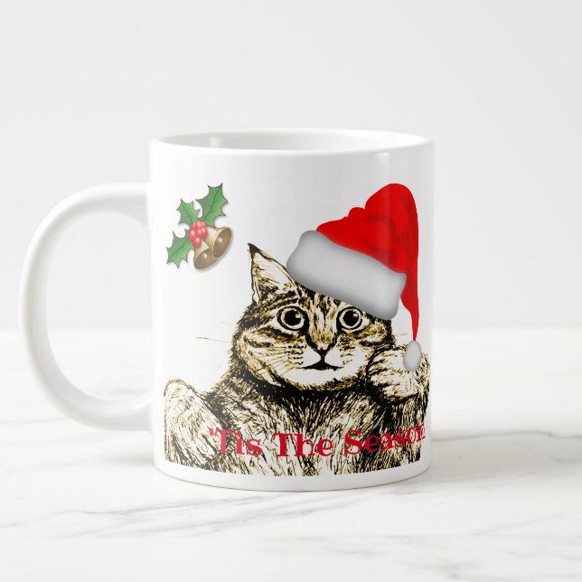Caneca De Café Grande Mug de café personalizado de Natal muito grande (Esquerda)