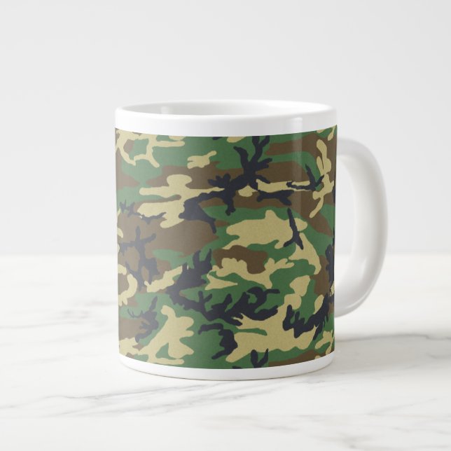 Caneca De Café Grande Mug de Camuflagem Militar (Frente Esquerda)