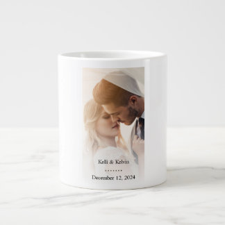 Caneca De Café Grande Mug de Casamento Personalizado