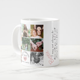 Caneca De Café Grande Mug de Colagem de 8 Fotos para os Melhores Amigos