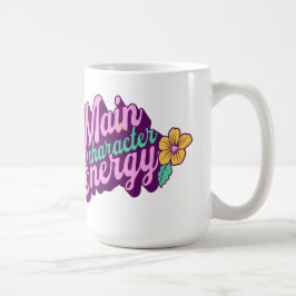 Caneca De Café Grande Mug de Energia com Caráter Principal